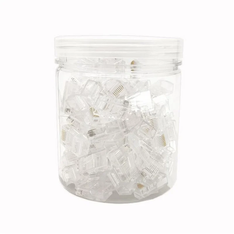 100 шт. разъем для кабеля RJ45 8 ядер позолоченный| |