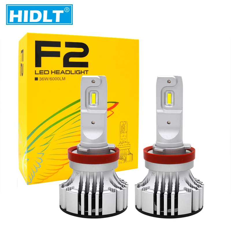 Автомобильная светодиодсветильник лампа HIDLT F2 H4 H7 H8 H11 HB3 9005 HB4 9006 72 Вт 6500 лм чипы CSP