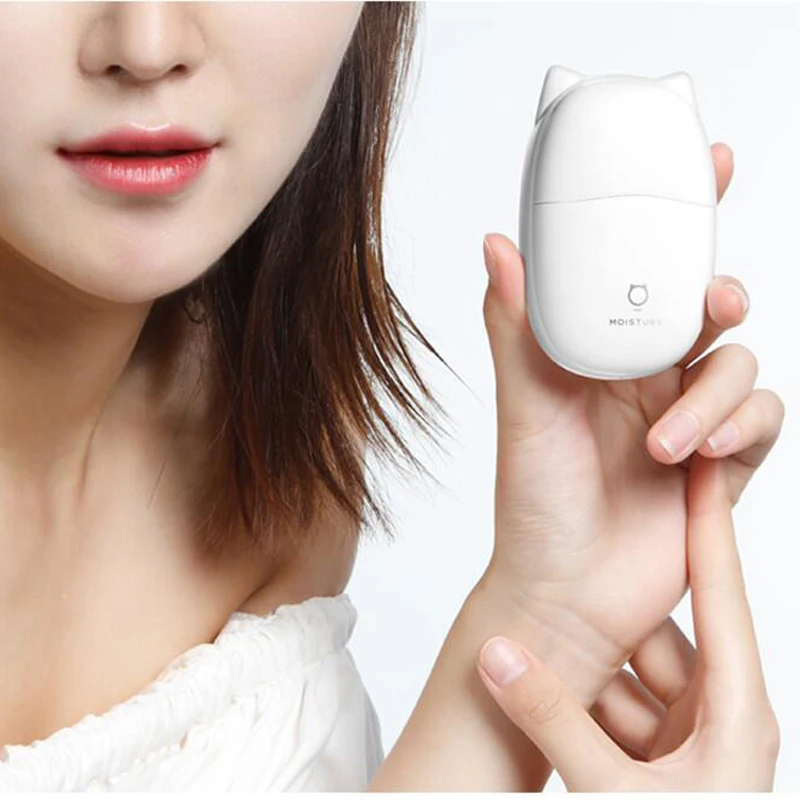 

Portable Mini Facial Humidifier Handheld Ultrasonic USB Alcholo Sprayer Beauty Hydrating Water Mist Maker Diffuser with 3 Tanks
