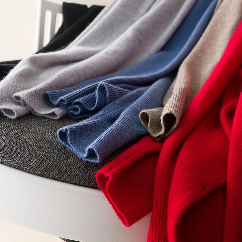 adishree 2020 woman winter 100% Cashmere sweaters and autumn knitted Pullovers High Quality Warm Female thickening Turtleneck