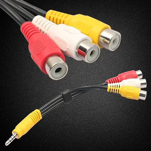 1 шт. 3 5 мм мини Aux папа стерео RCA Женский Аудио Видео AV адаптер кабель для
