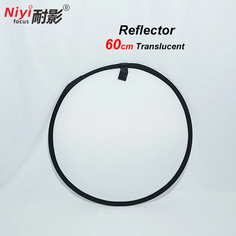 24&quot 60cm Single Translucent Soft Light Reflector Round Board Diffuser Collapsible Portable For Photography Studio Shoot Photo |