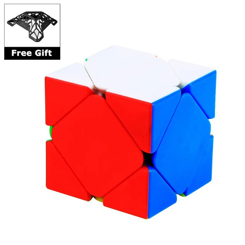 

YUXIN Skew Magic Cube 3x3x3 Torsion Stickerless Speed Professional Puzzle Educational Antistress Cube Toys for Adult with Bracke