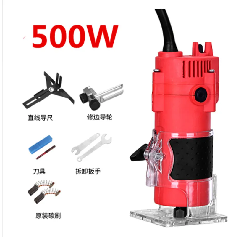 500w 850 Вт 3800 об/мин Электрический ручной деревообрабатывающий ламинатор 6,35 мм столярная обрезная машина для резки и резьбы электроинструмент - Цвет: 500w