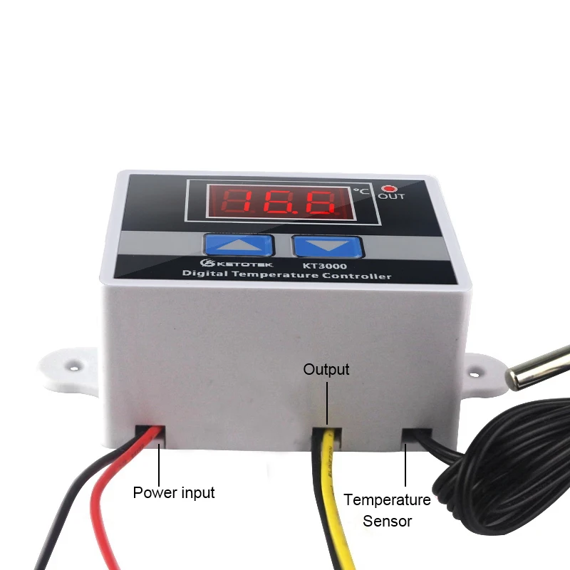 Фото AC 220V 12V 24V 10A -50 ~ 110C интеллектуальный цифровой термостат светодиодный регулятор температуры переключатель для инкубатора датчик NTC №3