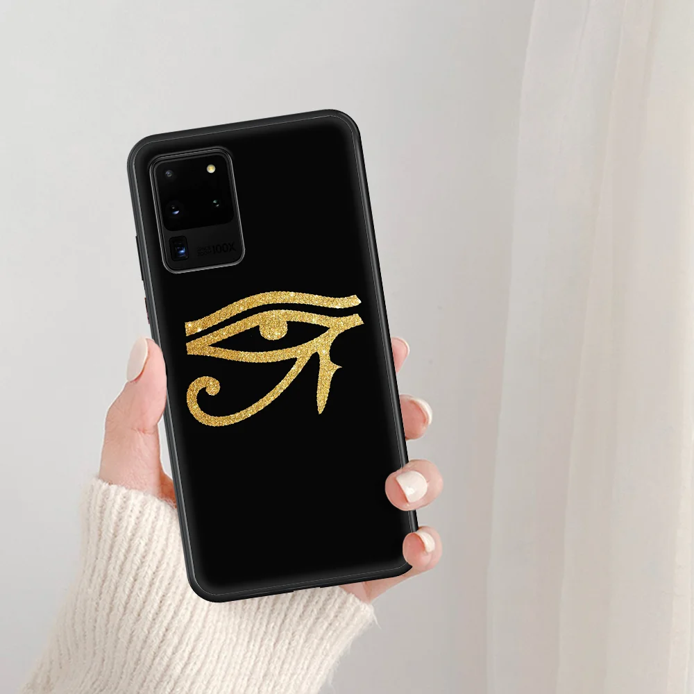 

Egypt Nefertiti Anubis Ankh Unique Design Phone Case For Samsung Galaxy Note S 8 9 10 20 Plus E Lite Uitra black Cell 3D Prime