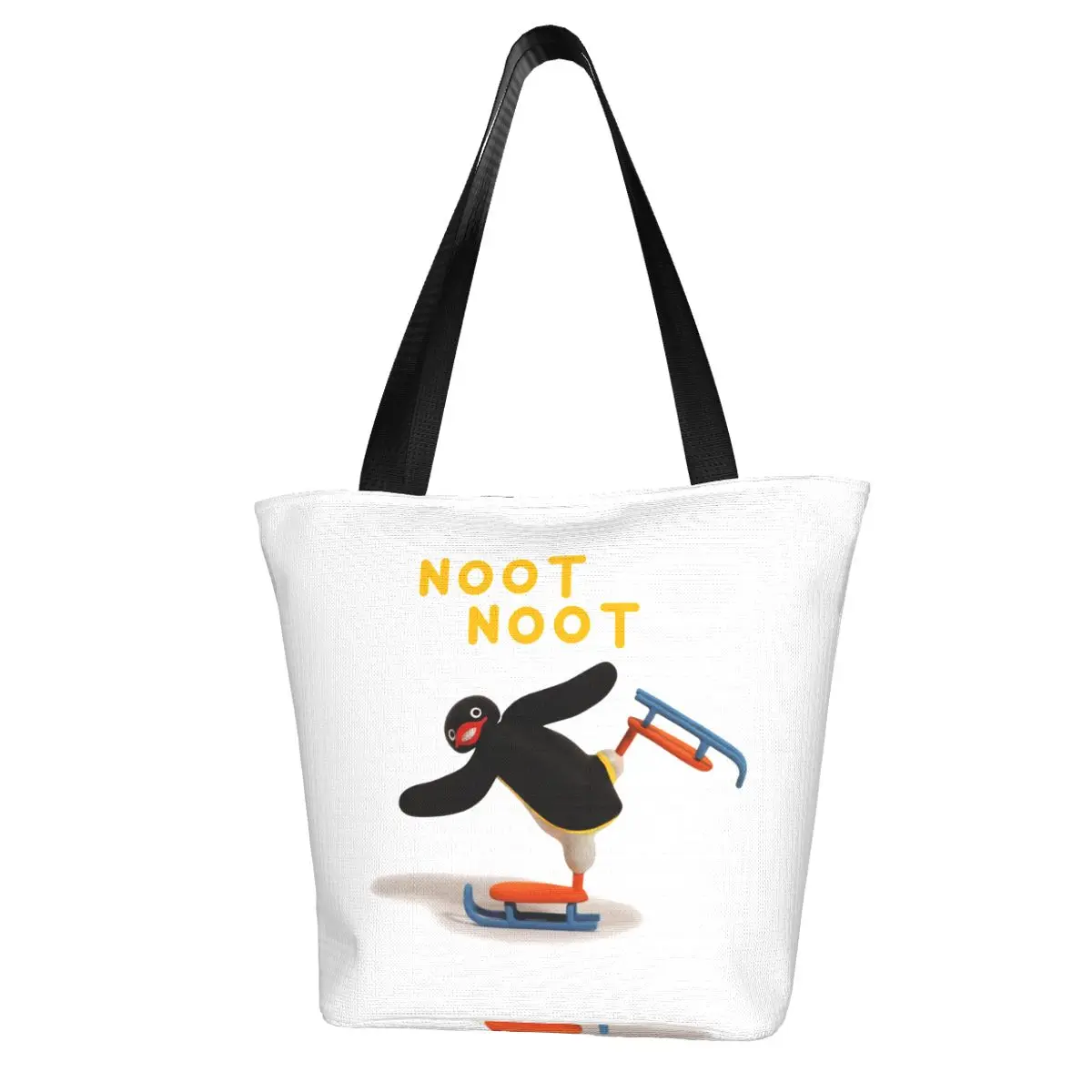 Novelty Noot Noot Motherfus , Pingu Penguin Shopping Bag Aesthetic Cloth Outdoor Handbag Female Fashion Bags