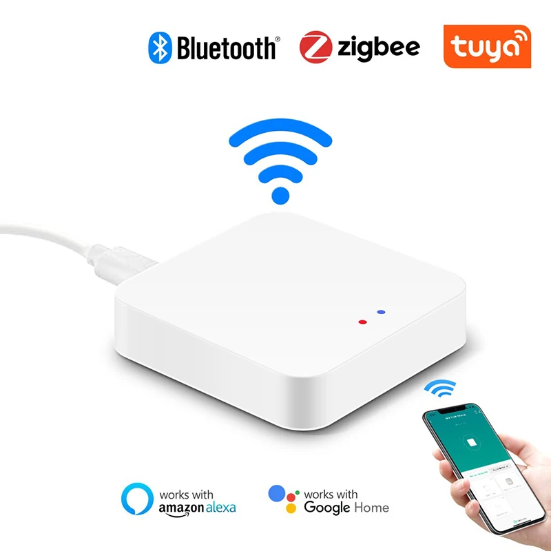 

Tuya ZigBee \ Smart Hub, Wireless/Wired Gateway Bridge For App Voice Remote Control, Works With Alexa Google Home Assistant