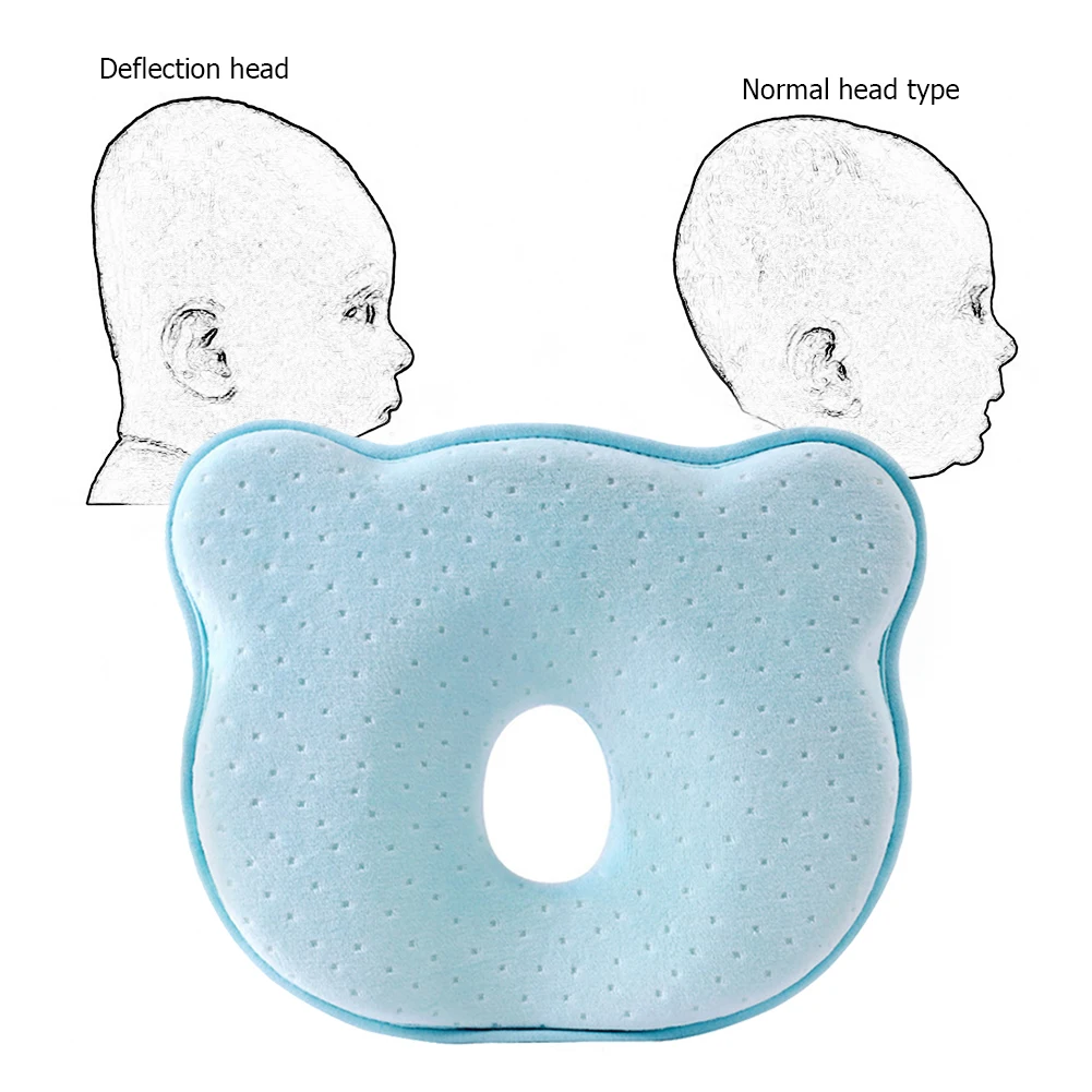 

Anti Roll Newborn Baby Bedding Sleep Head Positioner Infant Newborn Sleep Support Concave Head Neck Support Pillow