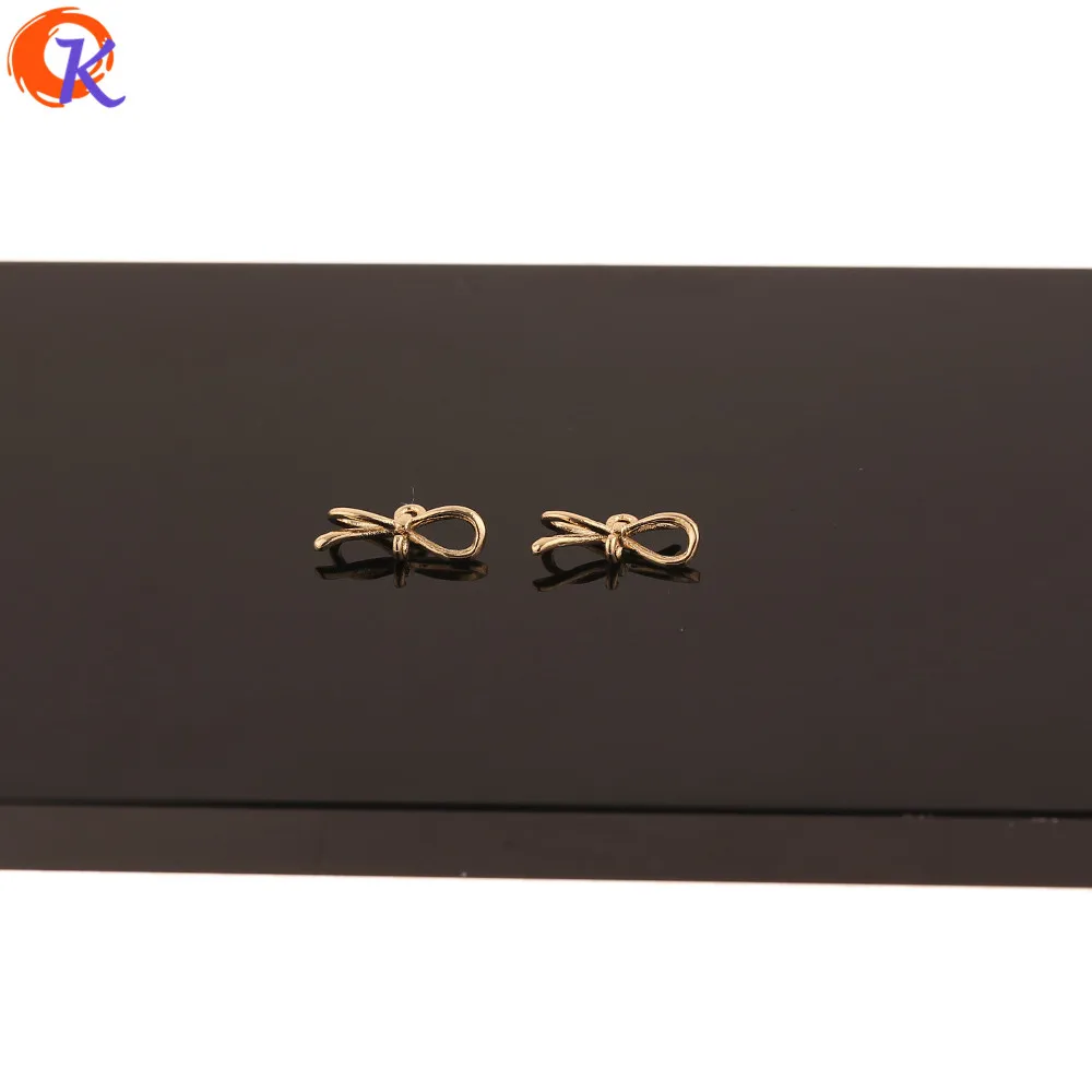 

Cordial Design 50Pcs 6*14MM Jewelry Accessories/DIY Connectors/Bowknot Shape/Genuine Gold Plating/Hand Made/Earring Findings