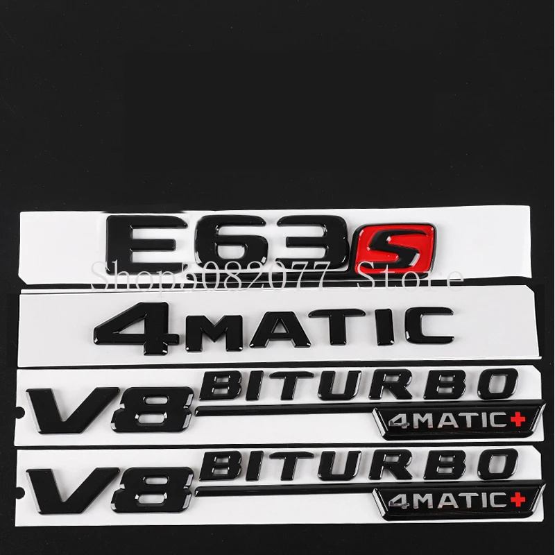 Эмблема E43 E53 E55 E63 E63S Coupe V8Biturbo 4matic + CGI для Mercedes Benz AMG W212 W213 E-class логотип БАГАЖНИКА