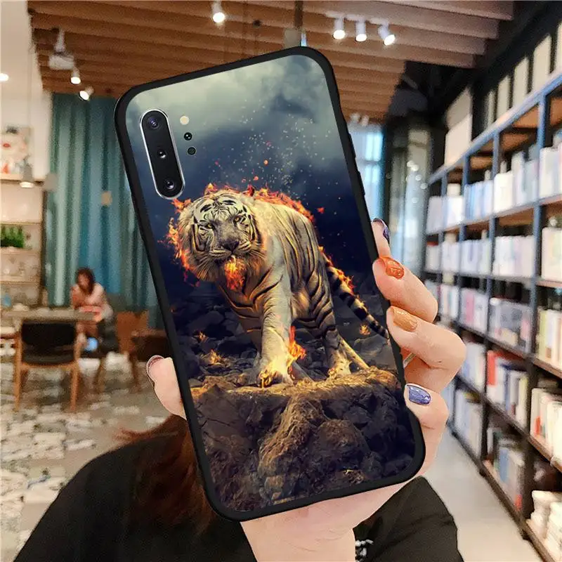 

Art design Cool Domineering animal Phone Case For Samsung A50 A51 A71 A20E A20S S10 S20 S21 S30 Plus ultra 5G M11 funda cover