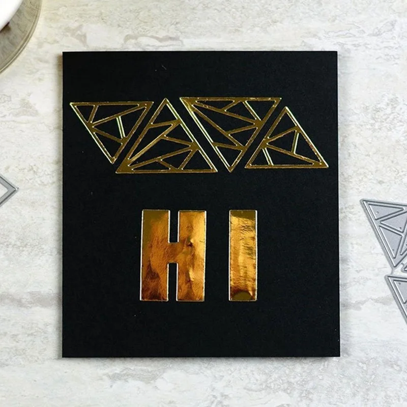 Треугольный фоновый набор металлический трафарет для скрапбукинга фотоальбома