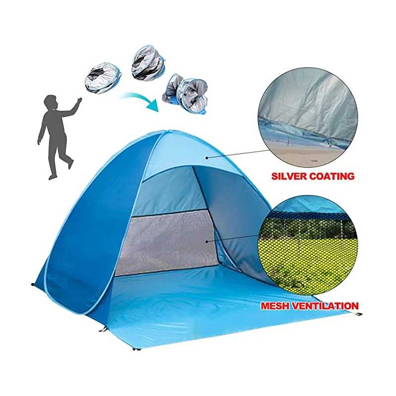 Тент Портативный пляжный Легкий Садовый тент Солнцезащитный УФ зонт для рыбалки