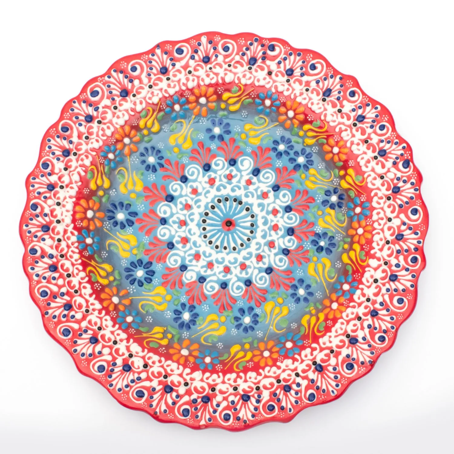 Столовые приборы ручной работы керамический стол-кружева красный | Дом и сад