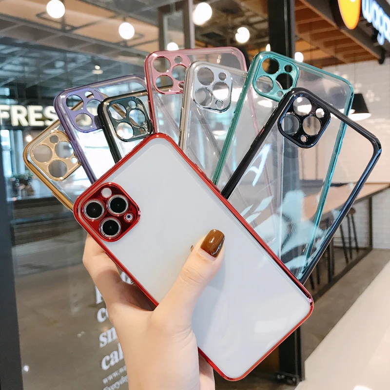 Прозрачный силиконовый чехол для Iphone 8 6s 6 7 8Plus X XS XR MAX 11Pro 11 11ProMAX SE2020 покрытие