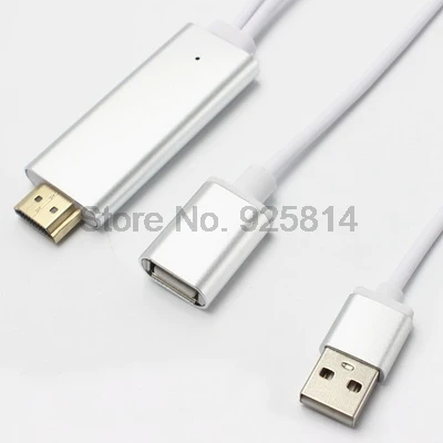 Dhl ИЛИ ems 100 шт HDMI кабель HDTV адаптера AV 8 Pin/Micro USB к 1080P для iPhone 5 6 S Plus Android Samsung|usb to|to usbusb