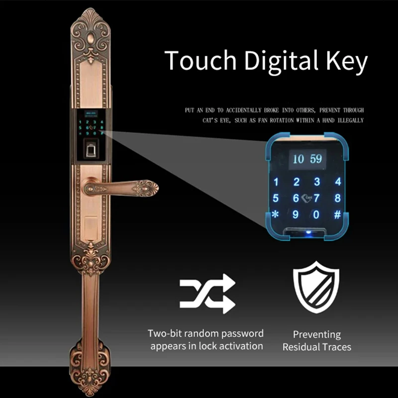 oklar safe fingerprint door lock intelligent biometric electronic lock verification with password id card unlock for home office free global shipping