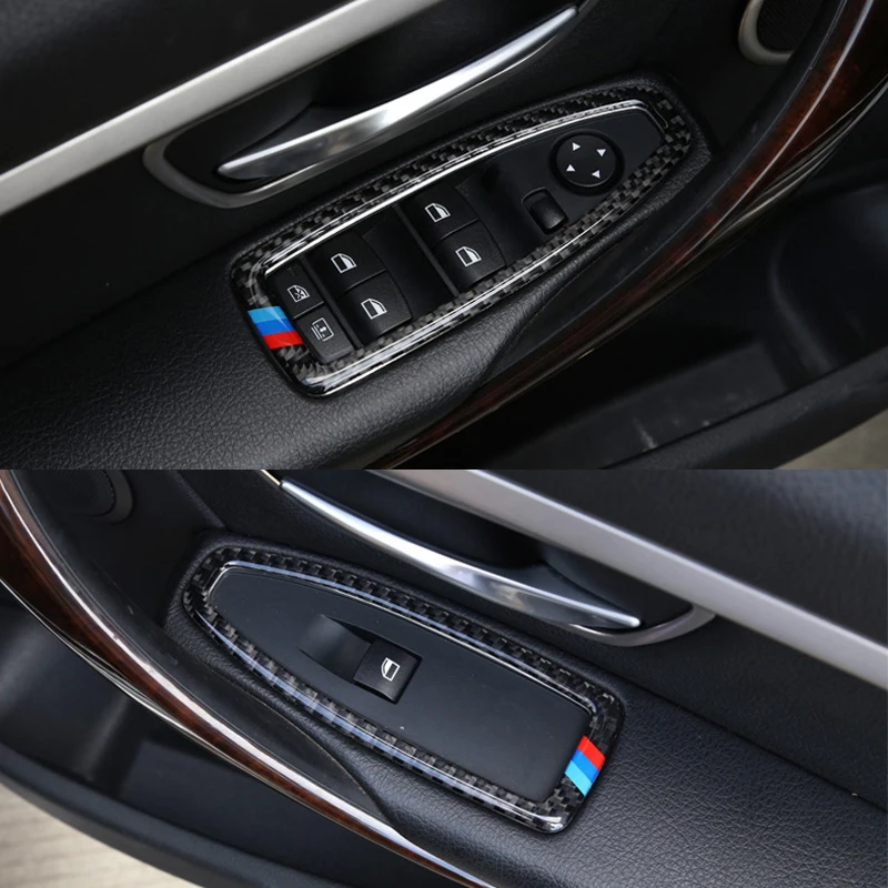 

4 шт., декоративные наклейки для автомобильного стеклоподъемника BMW 3 серии F30 2013-19