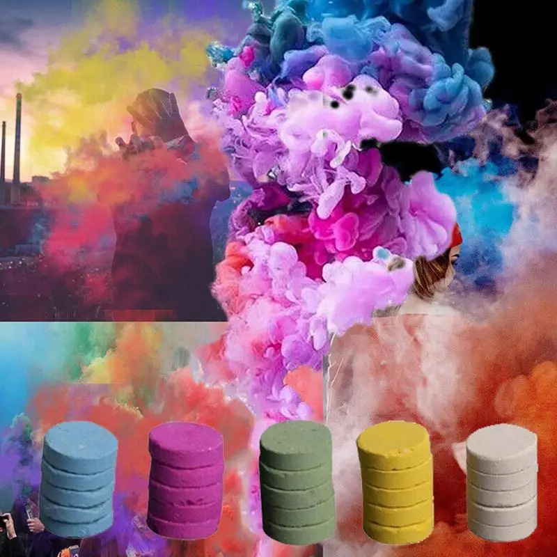 

Colorful Smoke Magic Tricks Smoke Cake Props Fire Tips Fun Toy Pills Color Fog For Magician Show Photography Portable Supplies