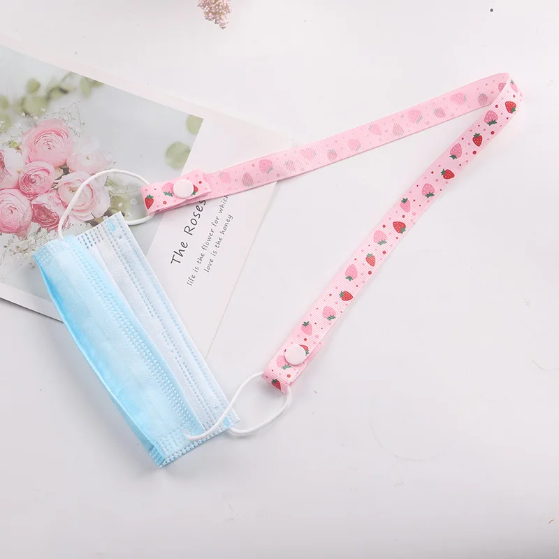 

Cute Face Mask Lanyard Convenient Holder Rope Anti-lost Mask Hanging Neck Rope Ropes Strawberry Children's Glasses Lanyard