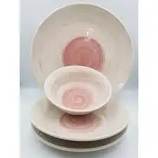 

43 porcelain HELİX 24 Piece 6 Seater Dining Set 473882780