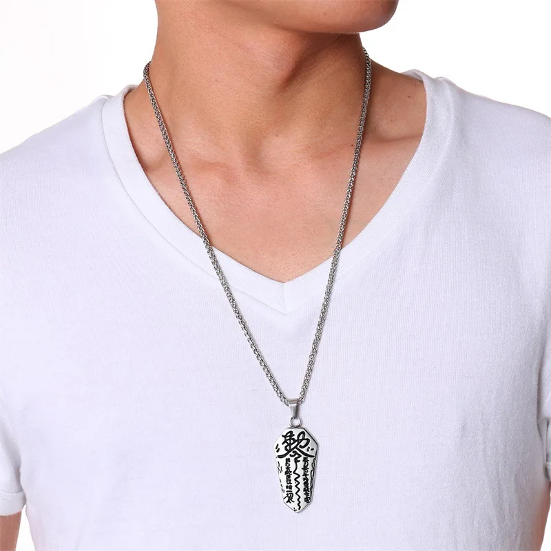 

2020 New Mens Yin Yang Symbol Exorcism Necklace Stainless Steel Demon Protection Ghost Hunter Male Jewelry Pendant
