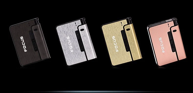 Фокус Автоматический портсигар 10-pack металлический портсигар, Зажигалка Креативный портсигар зажигалка подарок