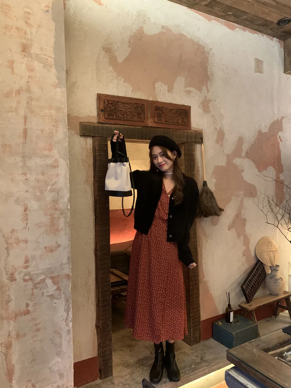 

The Smallest Sea Korean Style Autumn New Fashion All-Match Loose Single-Breasted V-neck Knitted Cardigan Women's Sweater Coat