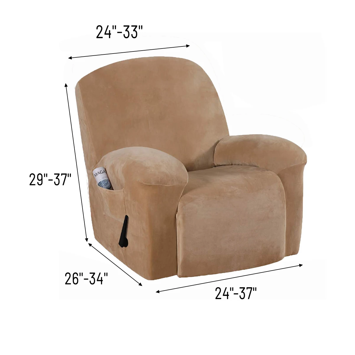 Waterproof Recliner Couch Cover All-inclusive Sofa Seat Elasticity Stretch Anti-slip Furniture Slipcovers Chair Protector | Дом и сад
