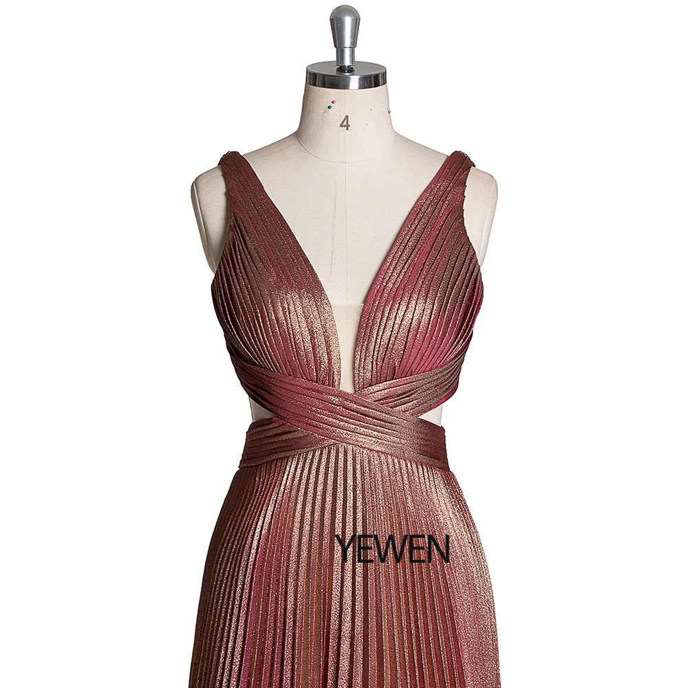 V-Neck Sleeveless Prom Dresses A Line Sexy Backless Elegant Ankle-Length Formal Evening Party Dress Vestidos De Fiesta
