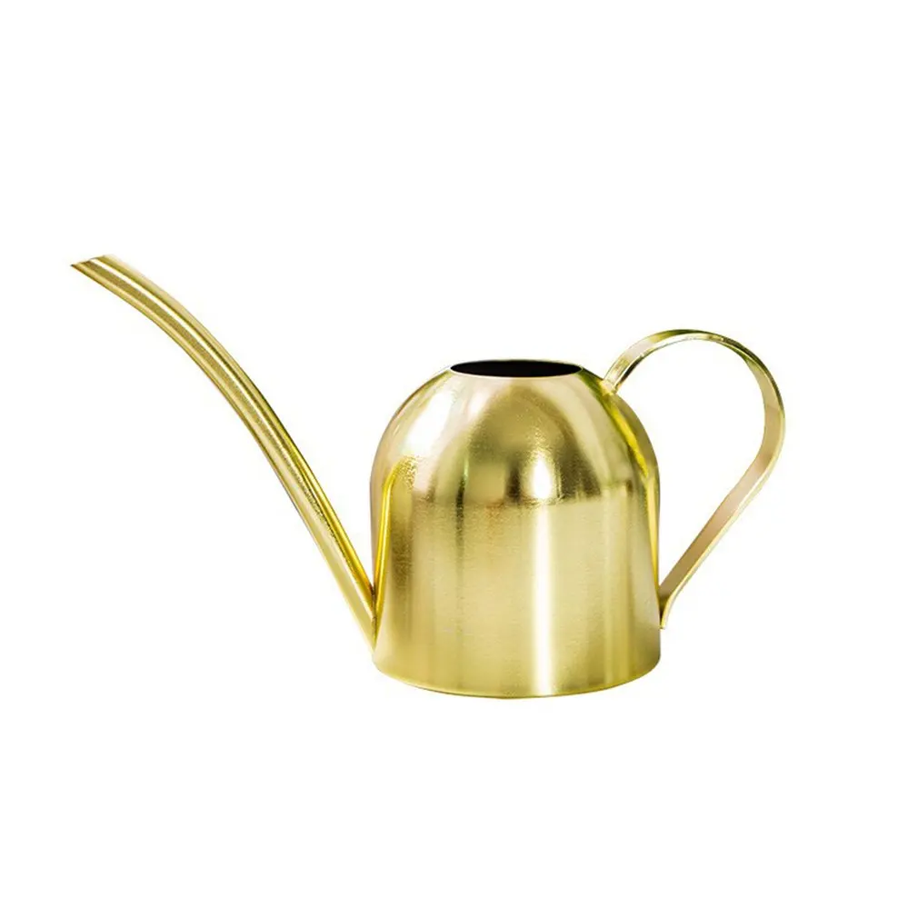 

Watering Can Gold Color Stainless Steel Pot Long Spout Indoors Home Plant Pot Bottle Watering Device Meaty Bonsai Garden Tool