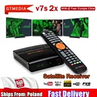 Новое обновление Gtmedia V7 S2X спутниковый ТВ приемник DVB S2S2X H.265 1080P GT Media V7S2X с USB Wifi, как V8 NOVA V9 Super