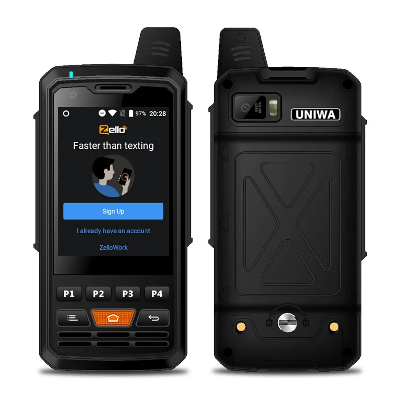 UNIWA Alps F50 2G/3G/4G Zello Walkie Talkie Android смартфон с четырехъядерным процессором MTK6735 1 Гб + 8 ROM