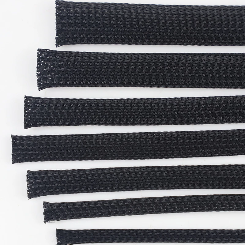 Black Insulated Cable Sleeve - Expandable Braided Wire Protection in Multiple Sizes (4mm to 50mm) image 3