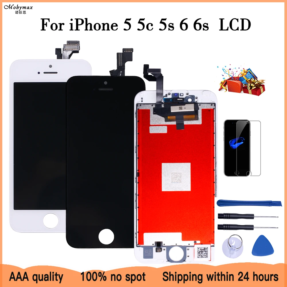 AAA + ЖК дисплей для iPhone 5 5C 5S 6 сенсорный экран в сборе Замена с дигитайзером 6s