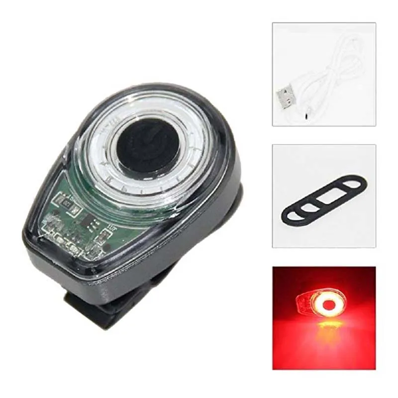 

Mini Bicycle Tail Light Bike Rear Light Taillight USB Rechargeable Flashlight Safety Warning Lights Cycling accessory