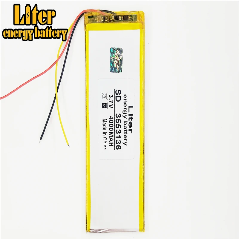 3 линии 4000mAh 7 V 3553136 полимер литий-ионный аккумулятор Замена батареи для MP3 MP4 |