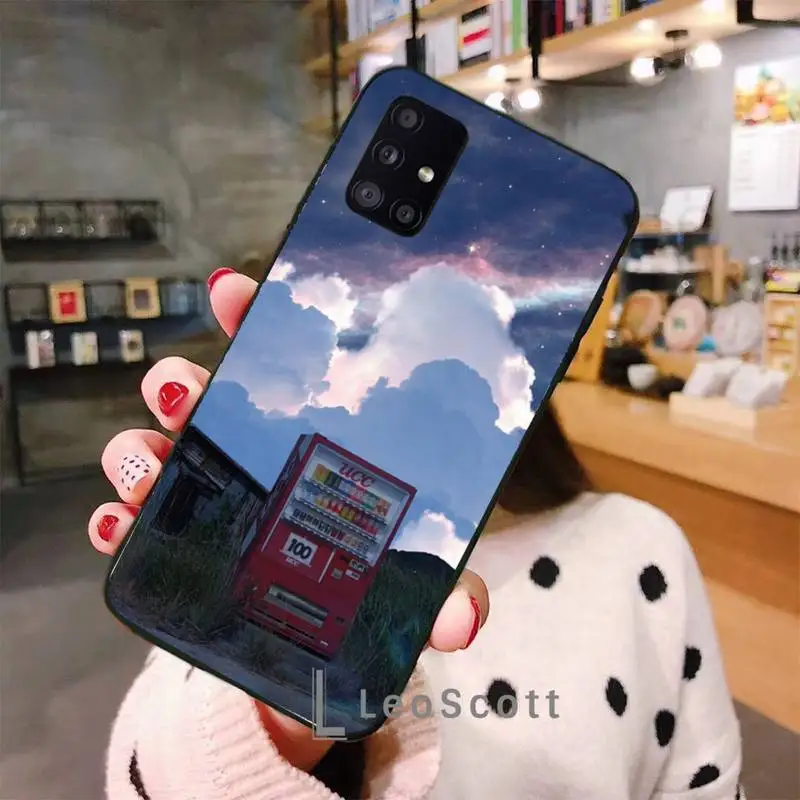 

Moon starry sky sun creative illustration Phone Case For Samsung A32 A51 A52 A71 A50 A12 A21S S10 S20 S21 Plus Fe Ultra