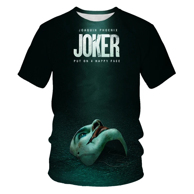 Летняя мода клоун серии мужские 3D печатных мужская футболка уход за кожей лица