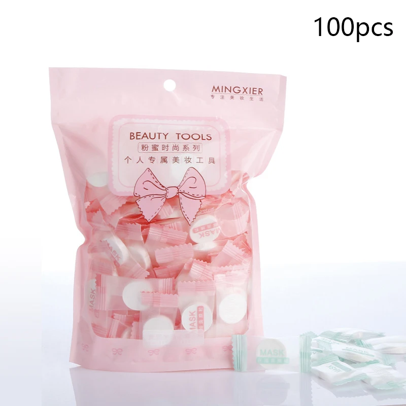 

100pcs/Bag Ultra-Thin Moisturizing Disposable Compression Facial Mask Cotton Facial Sheet Facial Skin Care Wrapped Masks Paper
