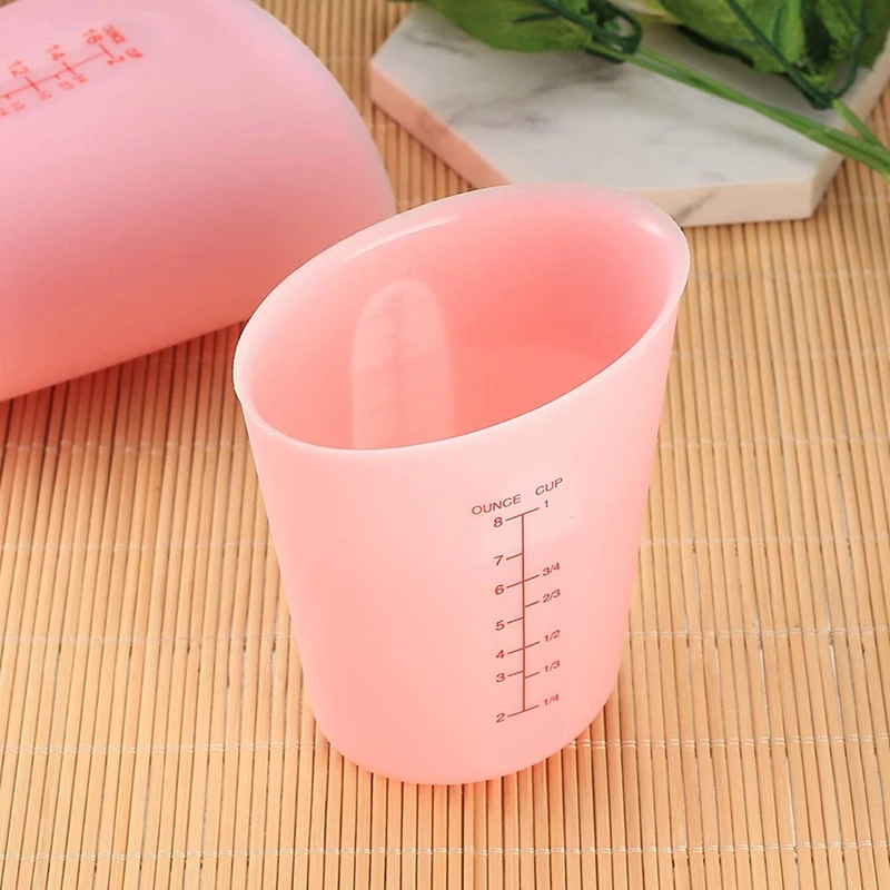 

Silicone Measuring Cups Jugs, Mixing Cups with Scale Clear, Cup Measure for Epoxy Resin Casting Molds,Craft,Lab, Kitchen
