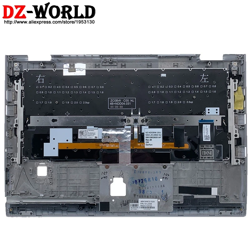 Barato Carcasa Nueva Con Reposamanos Para Lenovo Thinkpad X1 Yoga 2ª Generación, Carcasa Superior Con Teclado Inglés De Reino Unido Retroiluminado, Para Portátil C, 01LV039