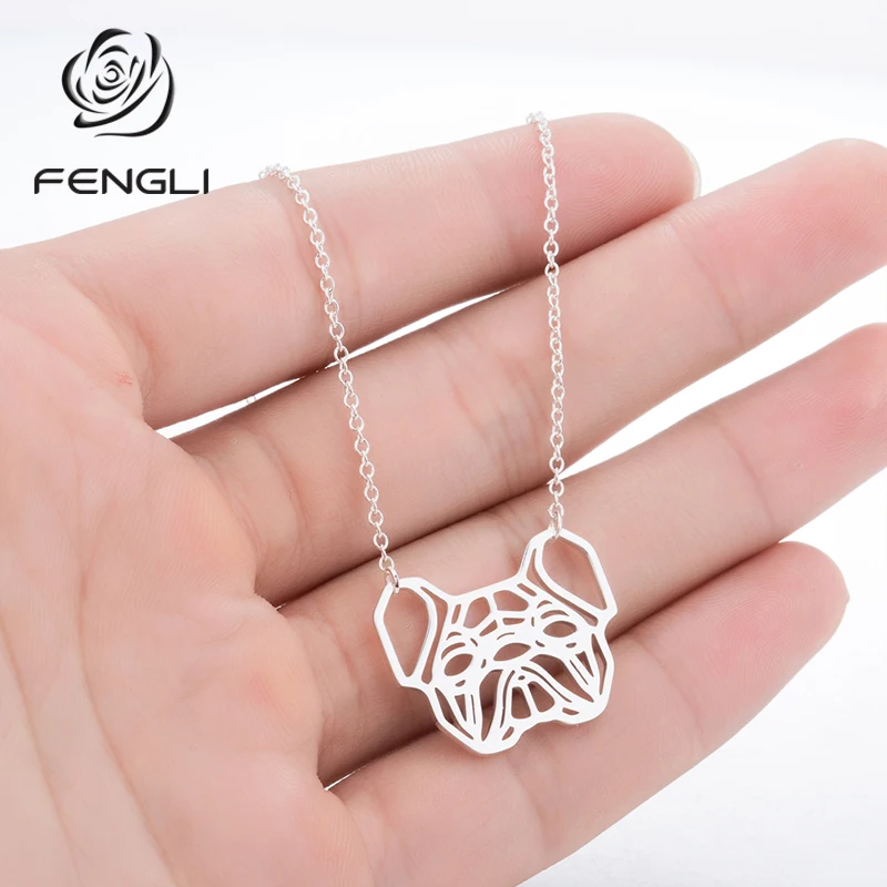 FENGLI Трендовое ожерелье для собаки подвески милые животные цепь питания ожерелья