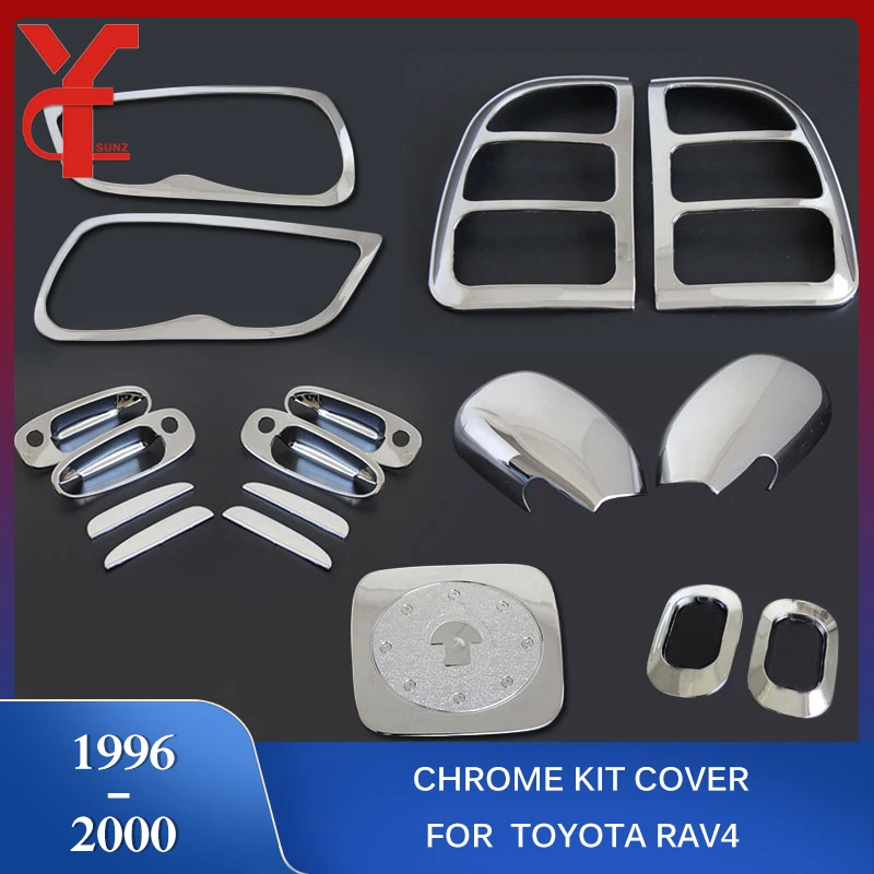 

Chrome Kit Cover For Toyota Rav4 1996 1997 1998 1999 2000 Rav 4 Accessories Car Parts Lamp Hood Door Handle Gas Ycsunz