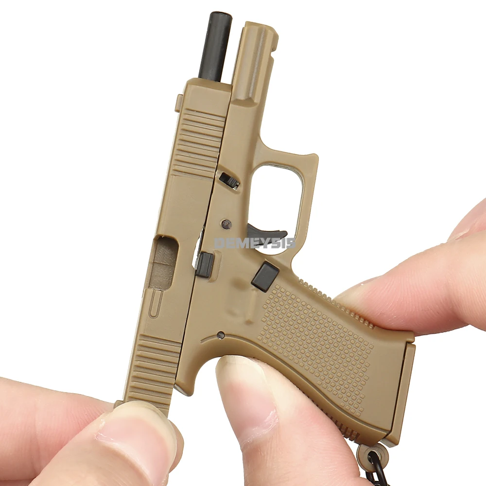 Mini Glock 45 Pistol Shape Keychain Portable Decorations Detachable Tactical Hunting Gun Weapon Keyring | Спорт и развлечения