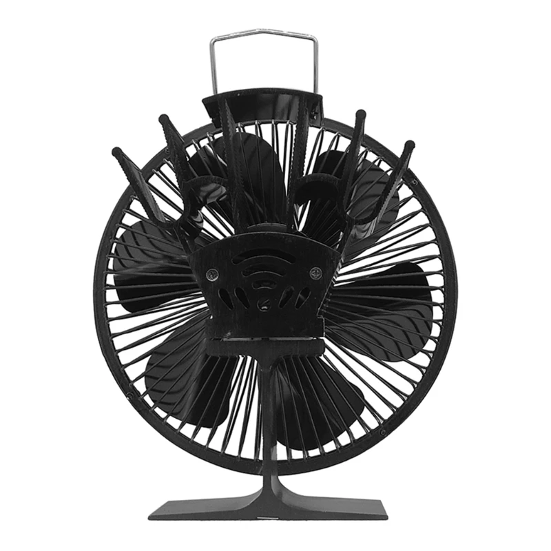 

Heat Powered Silent Stove Fan Fireplace Stove Fan 6-Blade Heat Distribution Quiet Small Ideal Gift for Your Home