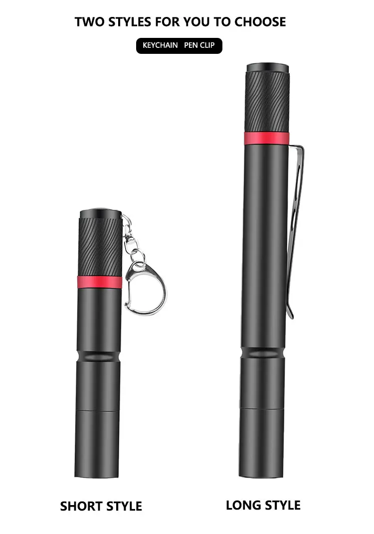 8000LM Portable Pen Light Keychain Mini Flashlight Pocket LED Torch Clip Hand Use AAA Battery | Лампы и освещение