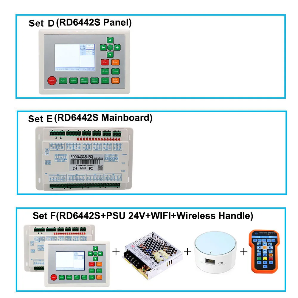 Ruida RDC6442G RDC6442S DSP лазерный контроллер панель PSU WIFI ручка для Co2 лазерной гравировки