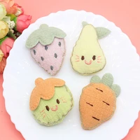 10pcslot diy handmade cute fruit padded patches appliques for clothes sewing supplies diy hair decoration